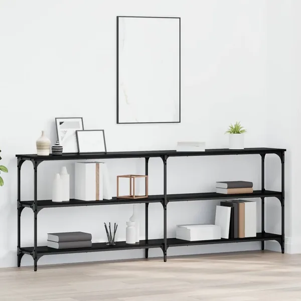 Table console Chêne noir 200 x 29 x 75 cm