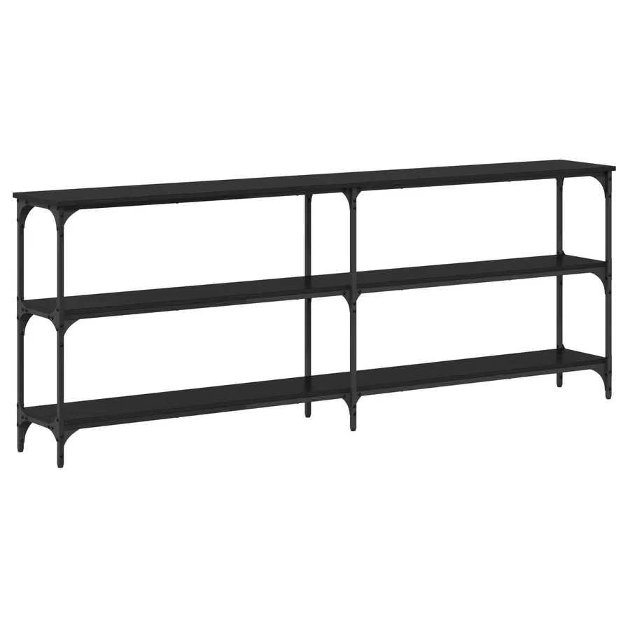 Table console Chêne noir 200 x 29 x 75 cm - 2