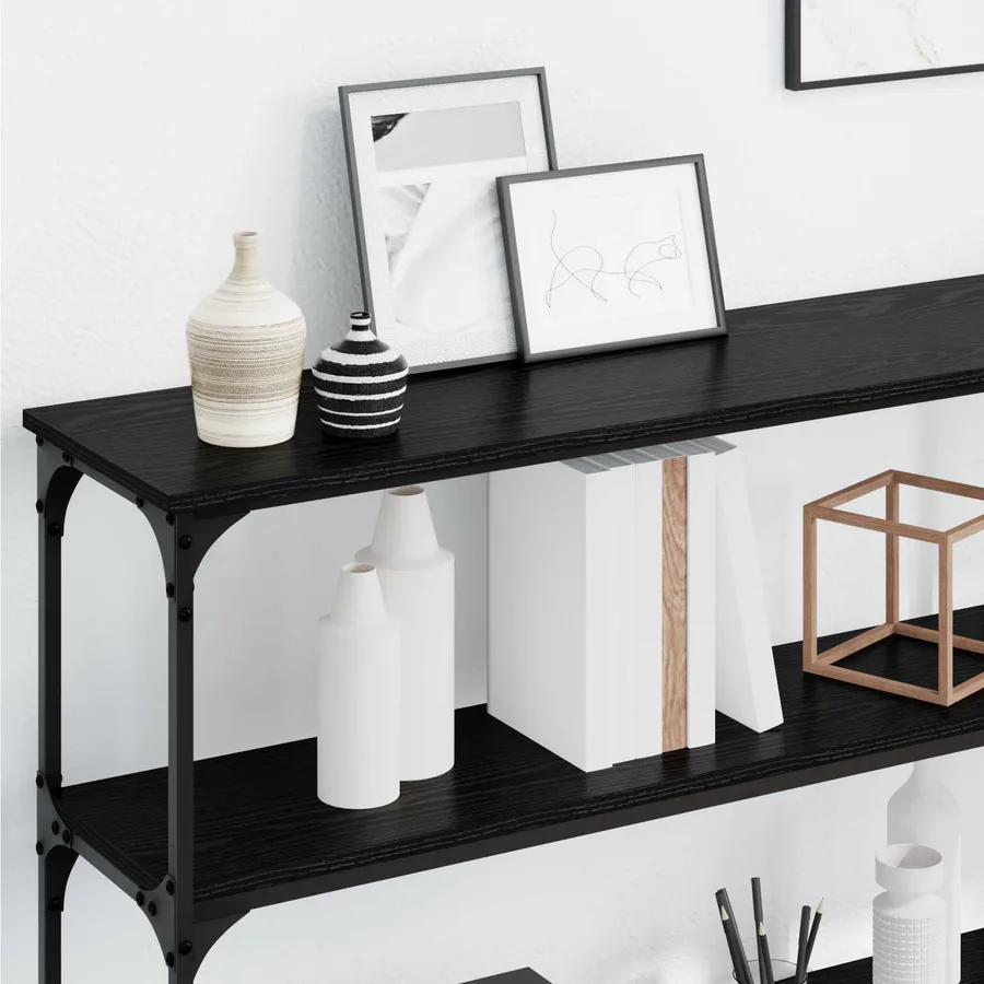 Table console Chêne noir 200 x 29 x 75 cm - 4