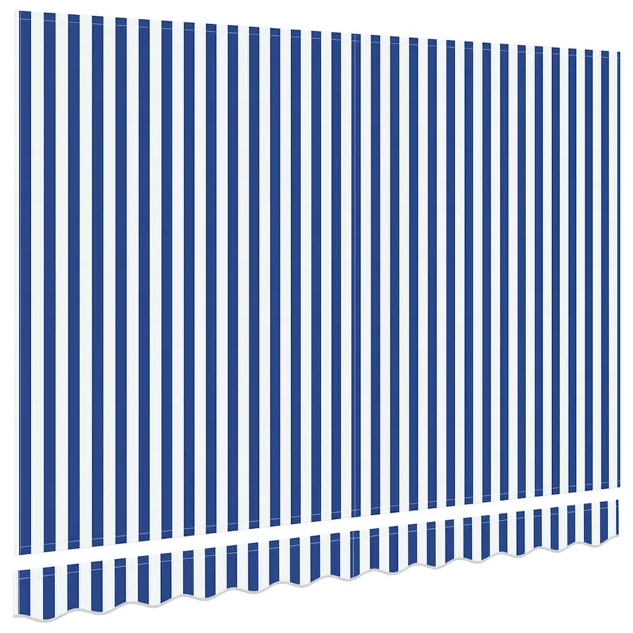 Toile de rechange pour auvent Bleu et Blanc 3,5 x 2 m Polyester - 4