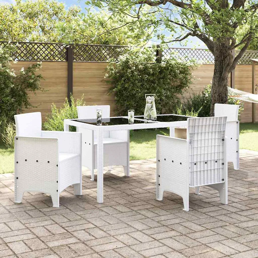 Chaise de jardin 4 pcs Blanc 53 x 49 x 85 cm Polypropylène - 3