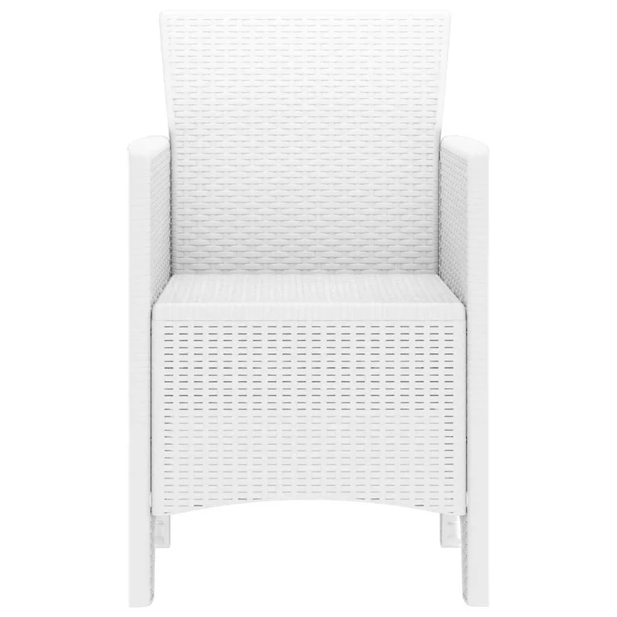Chaise de jardin 4 pcs Blanc 53 x 49 x 85 cm Polypropylène - 6