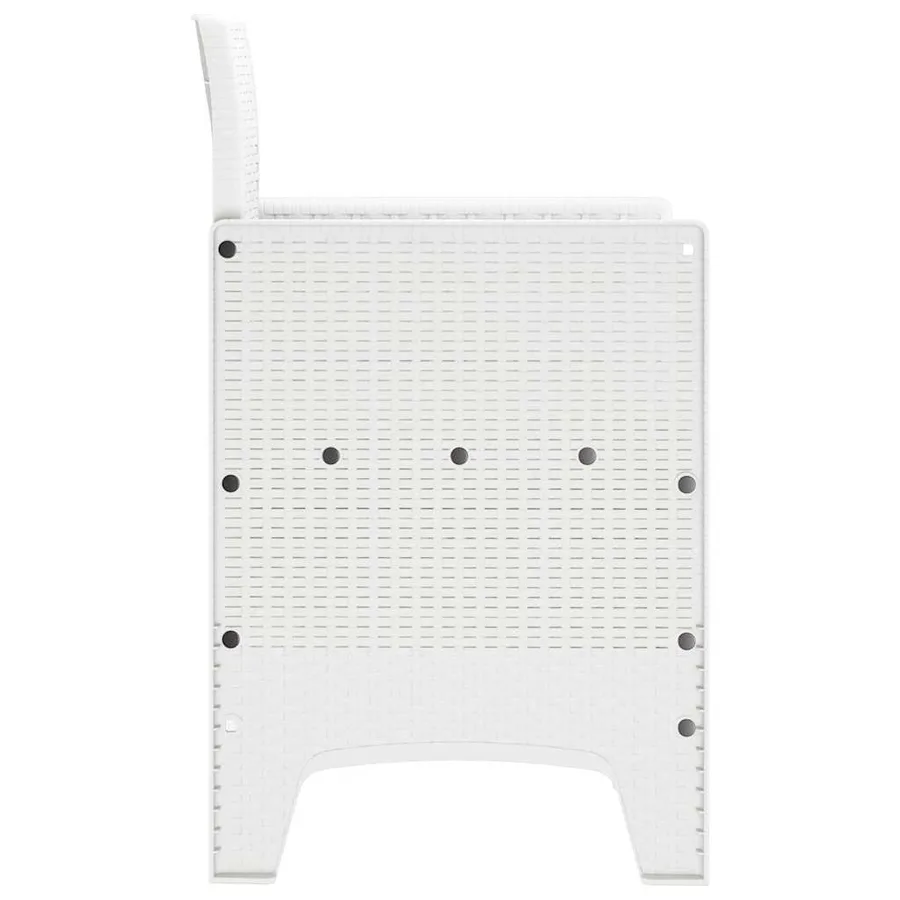 Chaise de jardin 4 pcs Blanc 53 x 49 x 85 cm Polypropylène - 7
