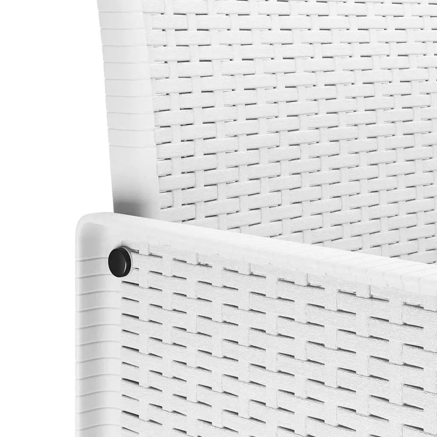 Chaise de jardin 4 pcs Blanc 53 x 49 x 85 cm Polypropylène - 9