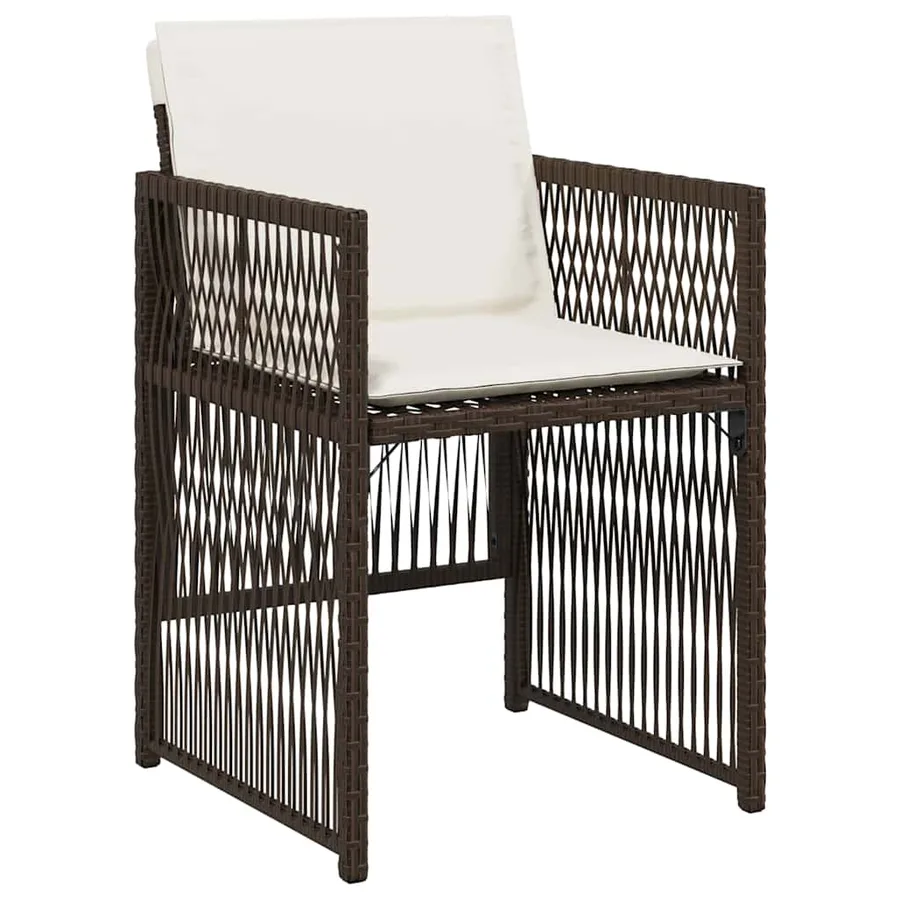Ensemble de salle à manger pour jardin 9 pcs Marron - 6