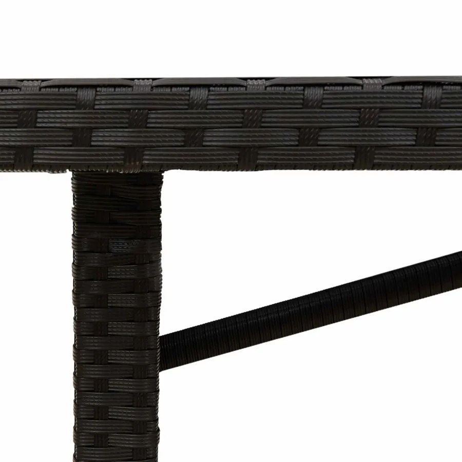 Ensemble de salle à manger pour jardin 9 pcs Noir polyrotin - 12