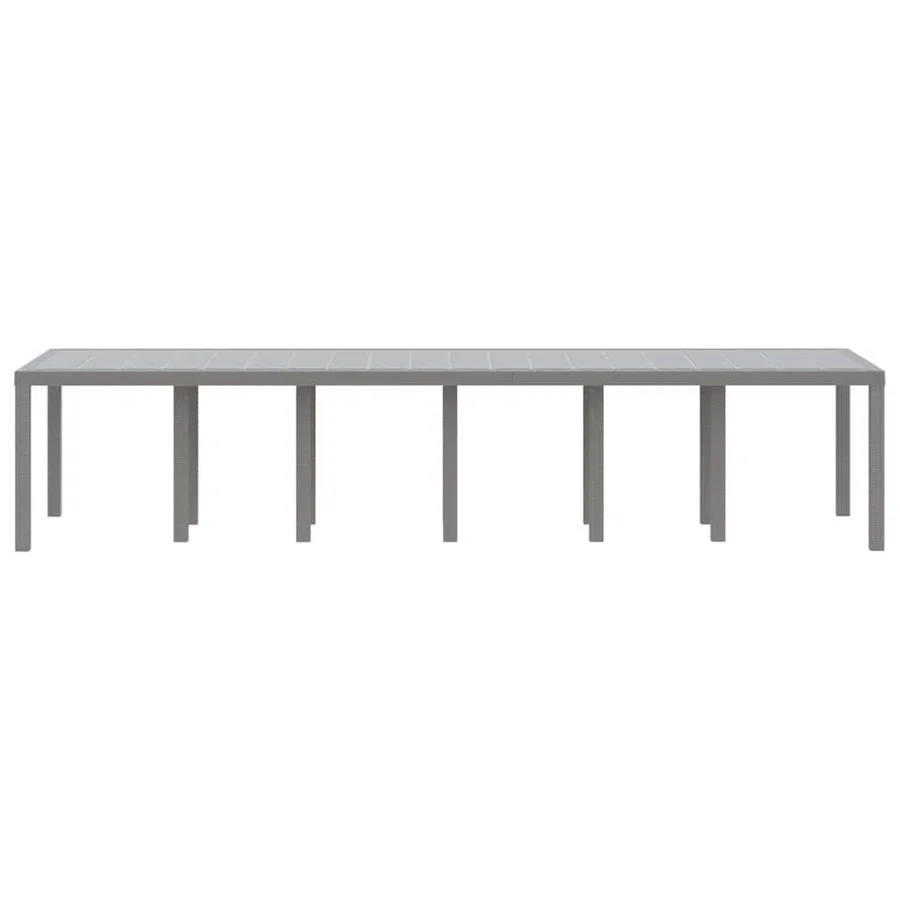 Table de Jardin Gris clair 350 x 100 x 74 cm polyrotin - 4
