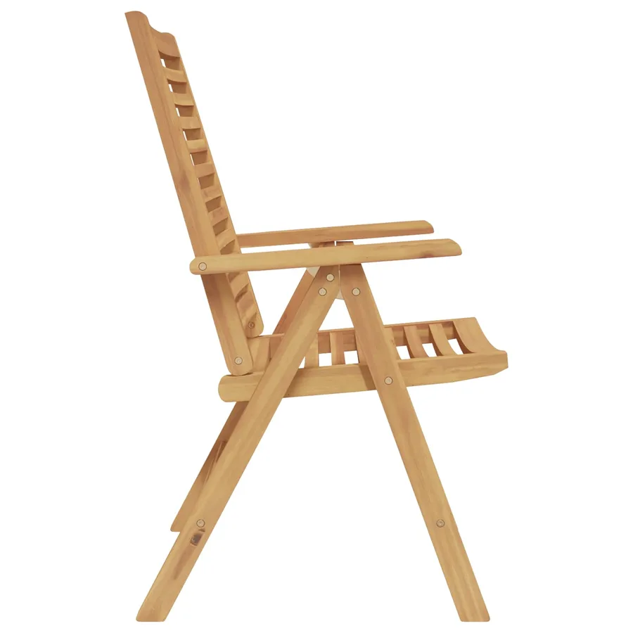 Chaise 8 pcs Marron 64,5 x 52 x 108 cm Bois de teck massif - 4