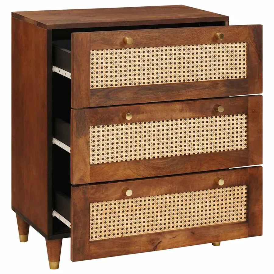 Buffet Marron 60 x 33 x 75 cm Bois de mangue massif - 2
