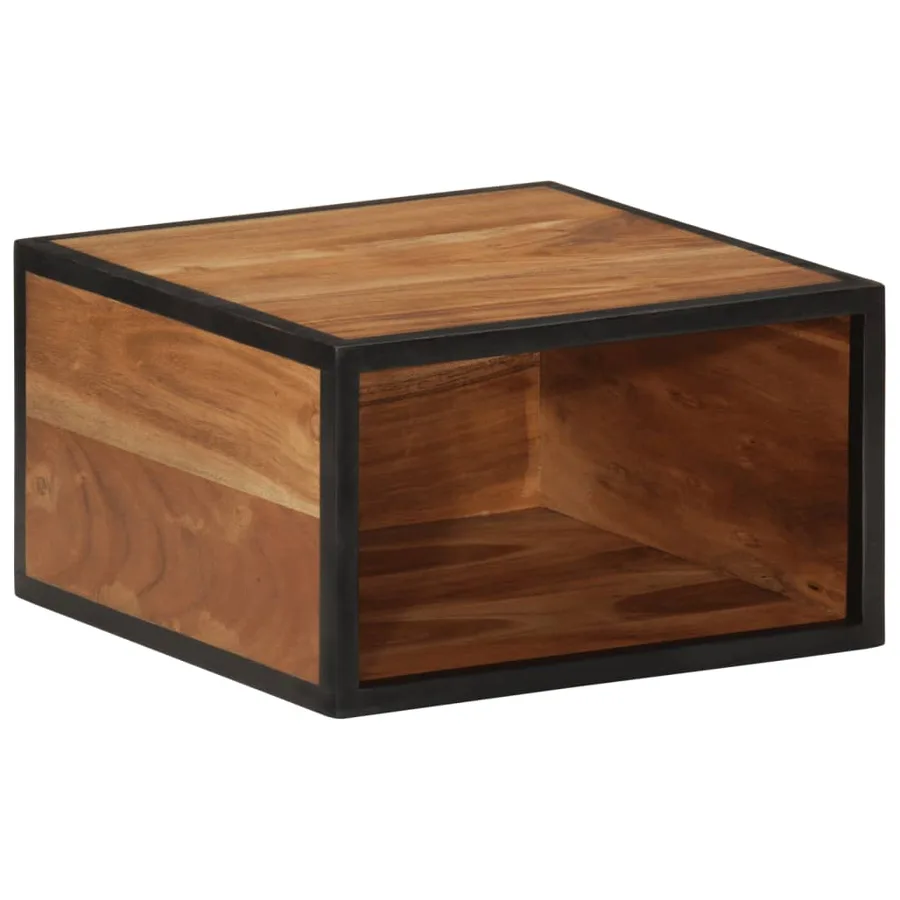 Table de chevet murale 35x35x20 cm bois massif d'acacia - 10