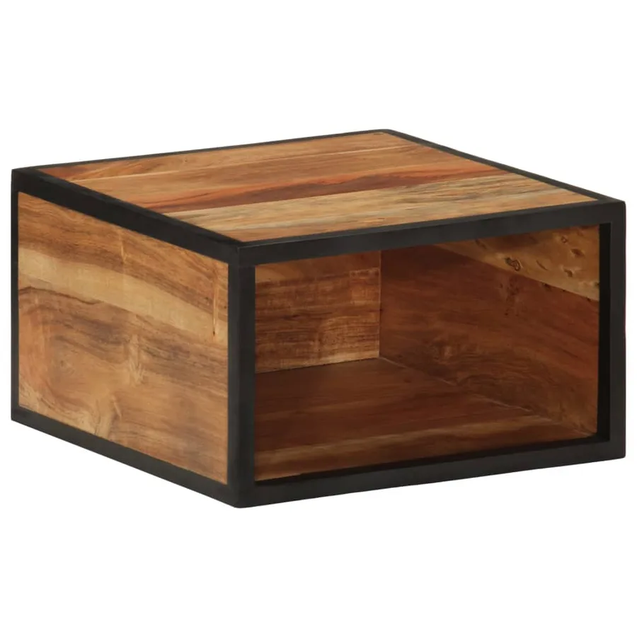 Table de chevet murale 35x35x20 cm bois massif d'acacia - 11