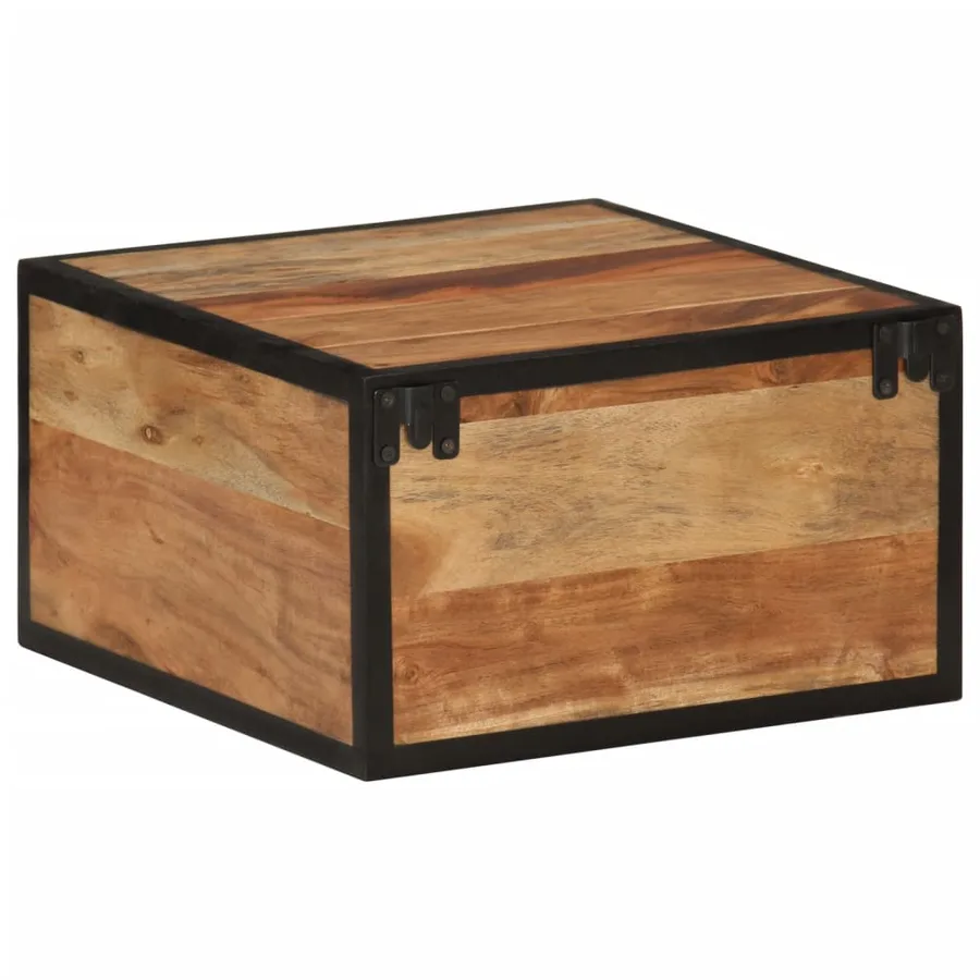 Table de chevet murale 35x35x20 cm bois massif d'acacia - 4