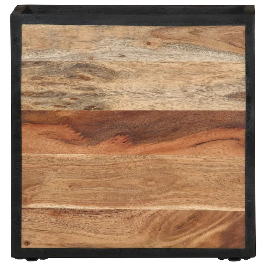 Table de chevet murale 35x35x20 cm bois massif d'acacia - 5