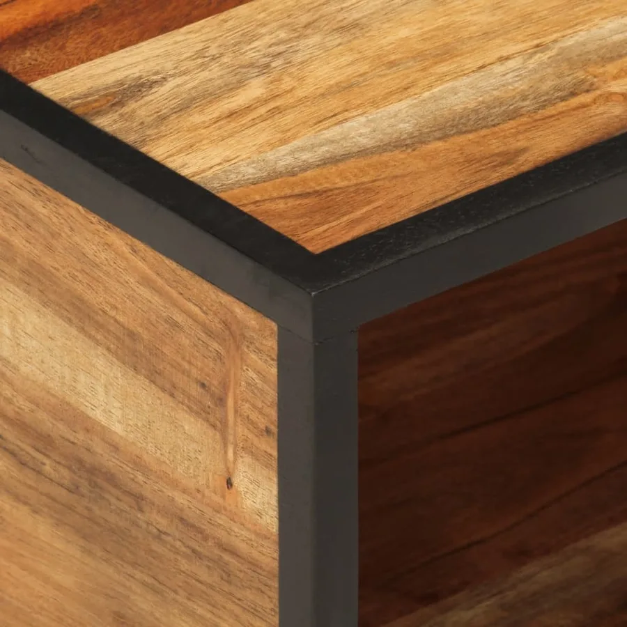 Table de chevet murale 35x35x20 cm bois massif d'acacia - 6