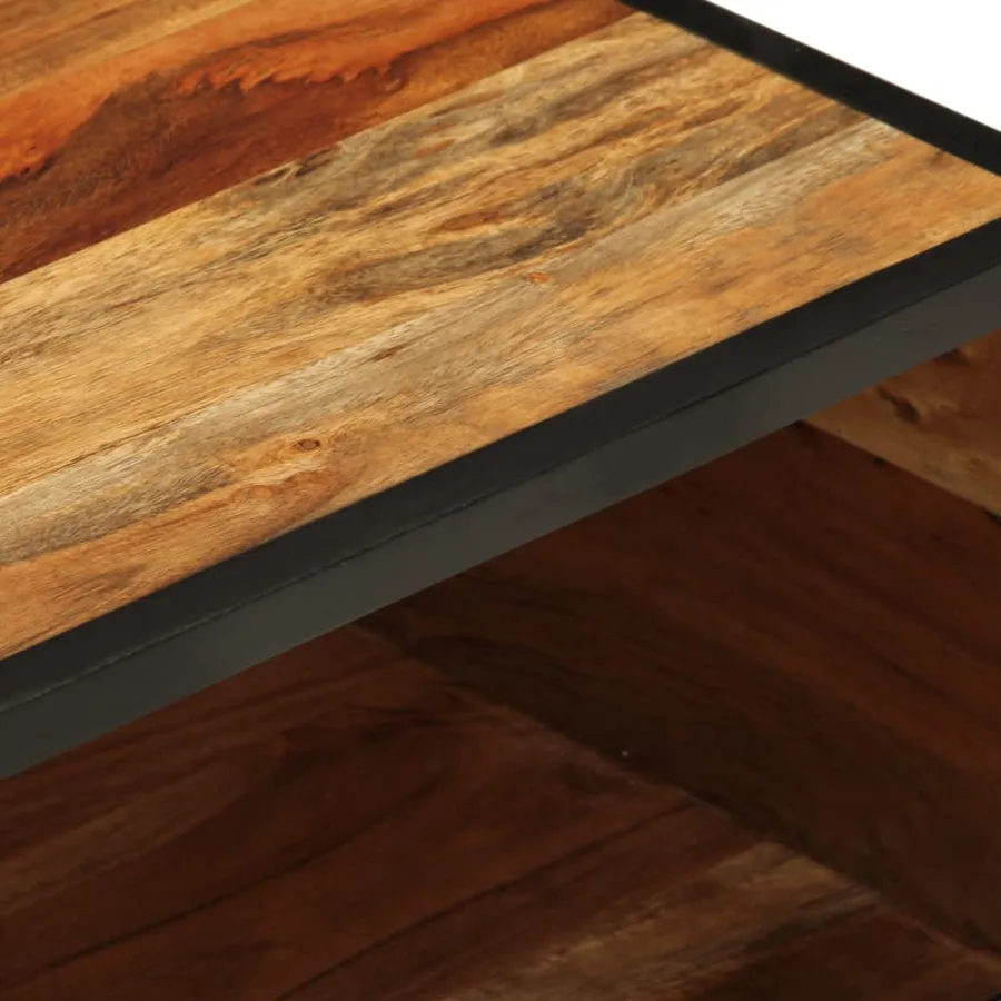 Table de chevet murale 35x35x20 cm bois massif d'acacia - 7