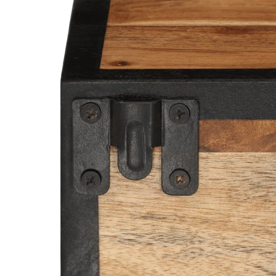 Table de chevet murale 35x35x20 cm bois massif d'acacia - 8