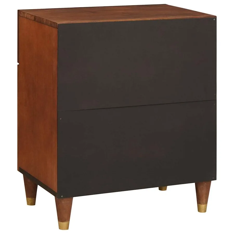 Tables de chevet 50 x 33 x 60 cm Bois de mangue massif - 5