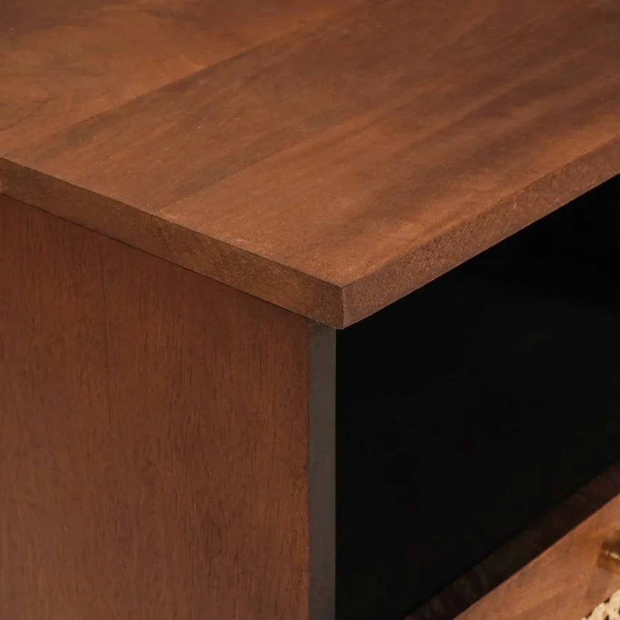 Meuble TV Marron 70 x 33,5 x 46 cm Bois de mangue massif - 6