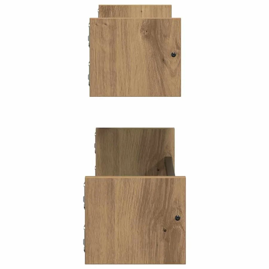 Étagère Murale Montage mural 2 pcs Chêne artisanal - 6