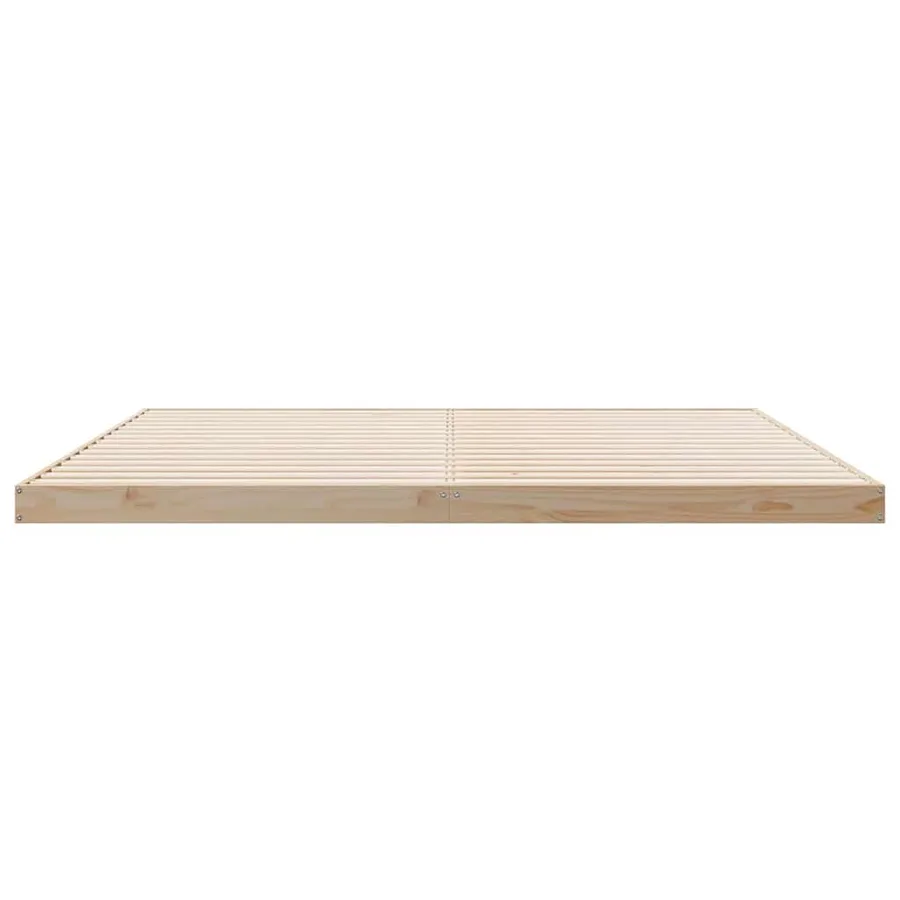 Cadre de lit surélevé Naturel 200 x 220 cm Pin massif - 5