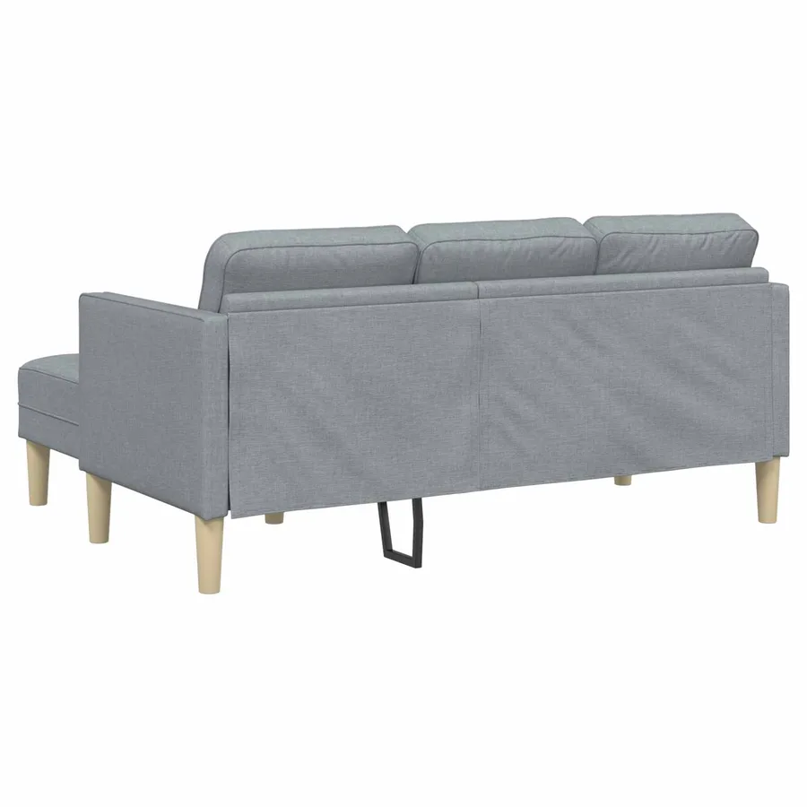 Ensemble de Canapés avec coussin 2 pcs Gris clair Polyester - 10