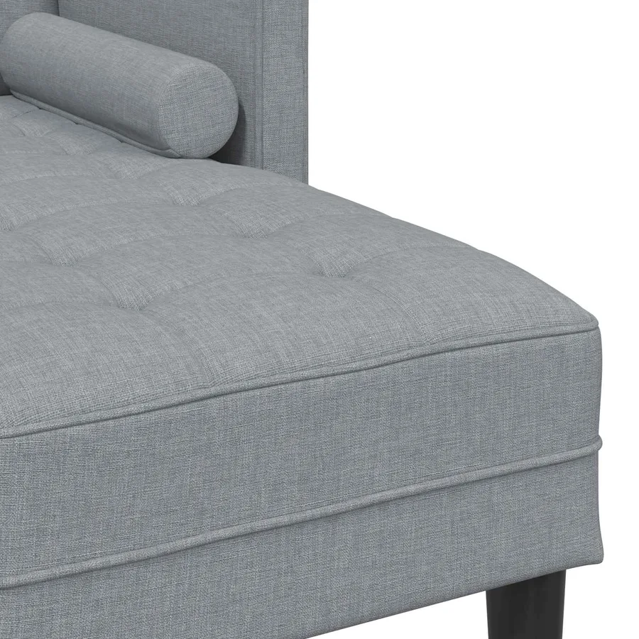 Ensemble de Canapés avec coussin 2 pcs Gris clair Polyester - 12