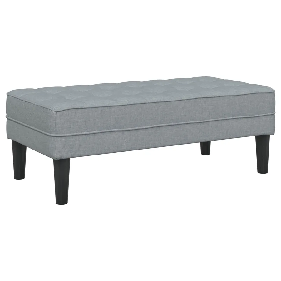 Ensemble de Canapés avec coussin 2 pcs Gris clair Polyester - 7