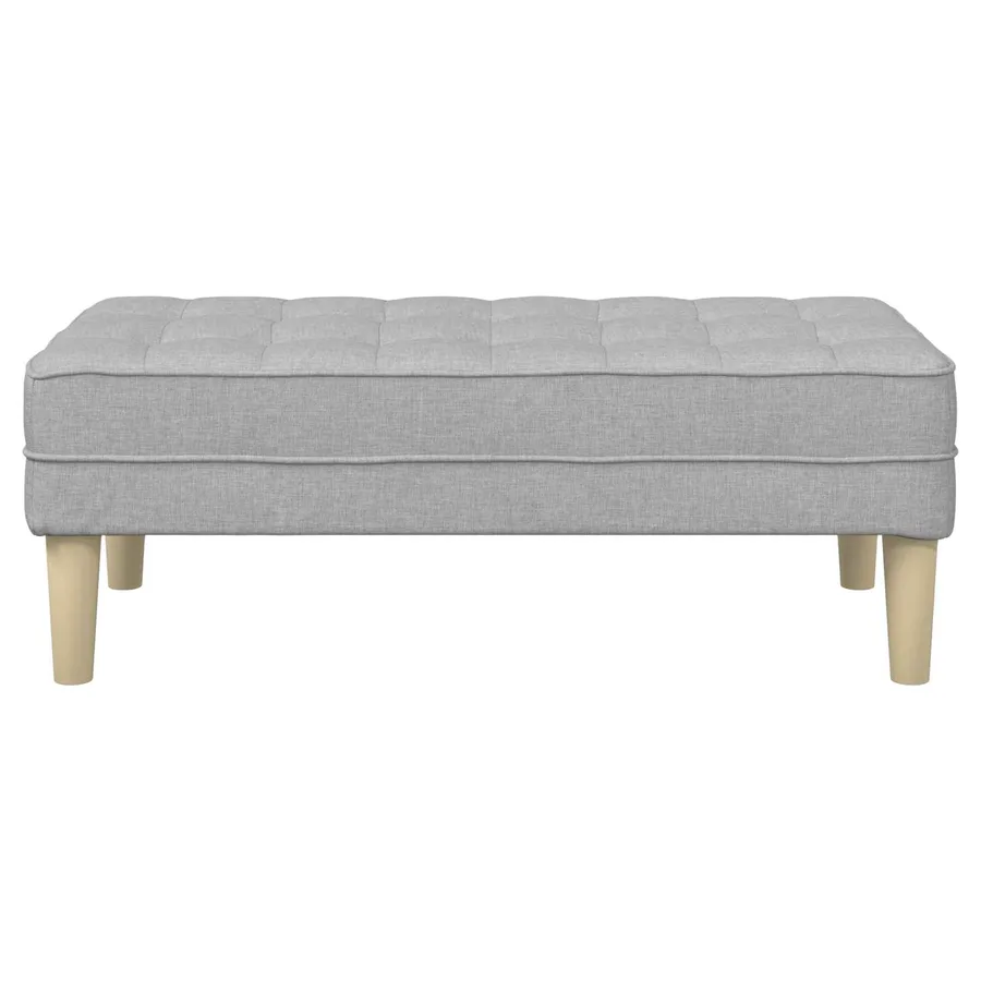 banc avec coussin Gris nuage 113 x 57 x 39 cm tissu - 4