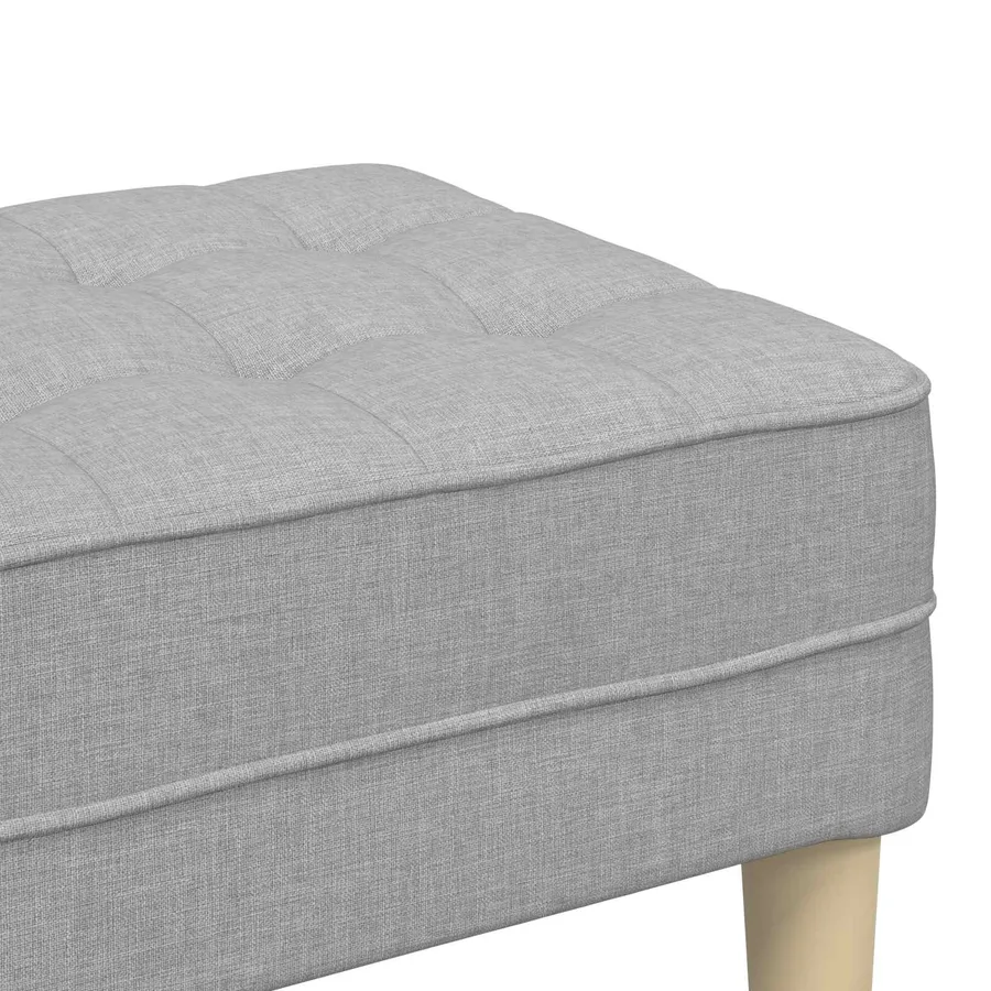 banc avec coussin Gris nuage 113 x 57 x 39 cm tissu - 7