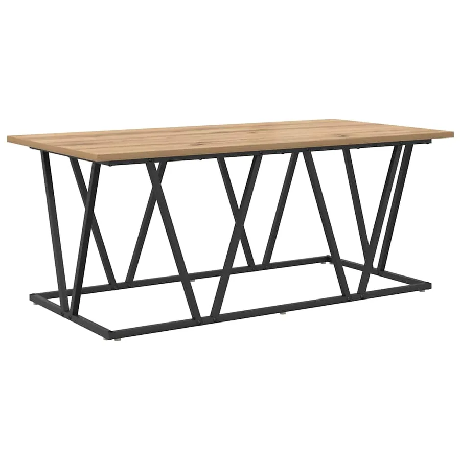 Table basse Chêne artisanal 100 x 50 x 40 cm - 2