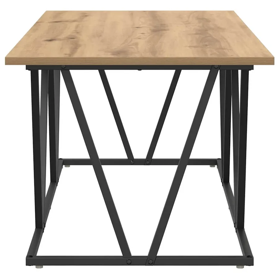 Table basse Chêne artisanal 100 x 50 x 40 cm - 6