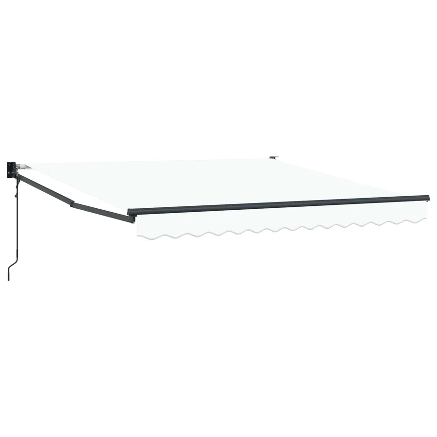 Auvent rétractable Blanc 350 x 250 cm Polyester et métal - 2