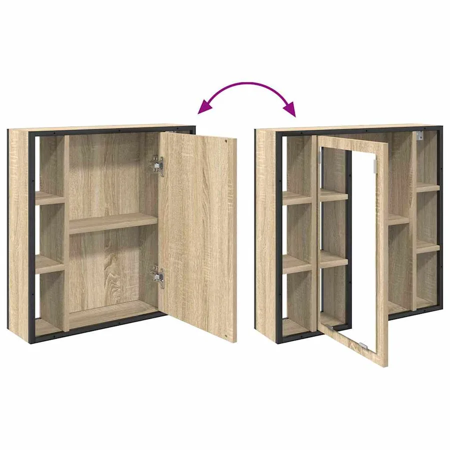 Ensemble de mobilier de salle de bain avec étagère 2 pcs Marron - 11