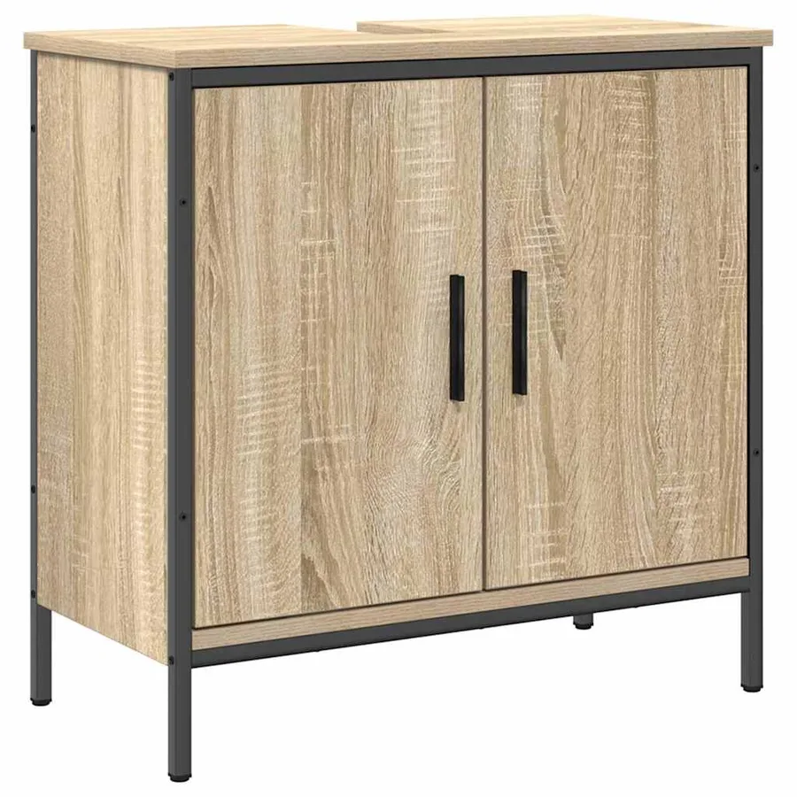 Ensemble de mobilier de salle de bain avec étagère 2 pcs Marron - 6