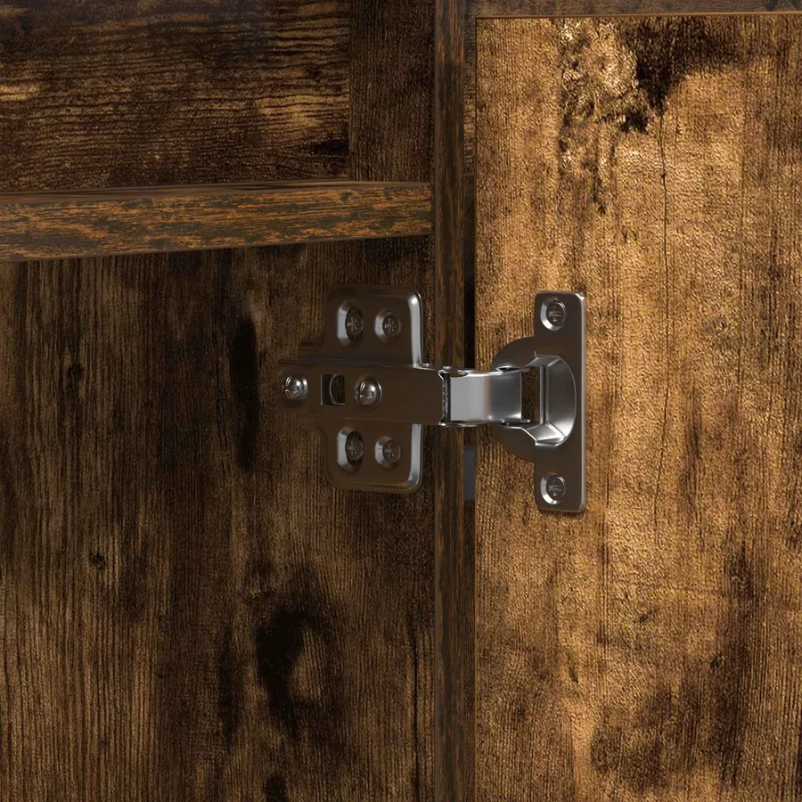 Meuble TV Chêne fumé 180 x 38 x 49 cm Bois d'ingénierie - 11
