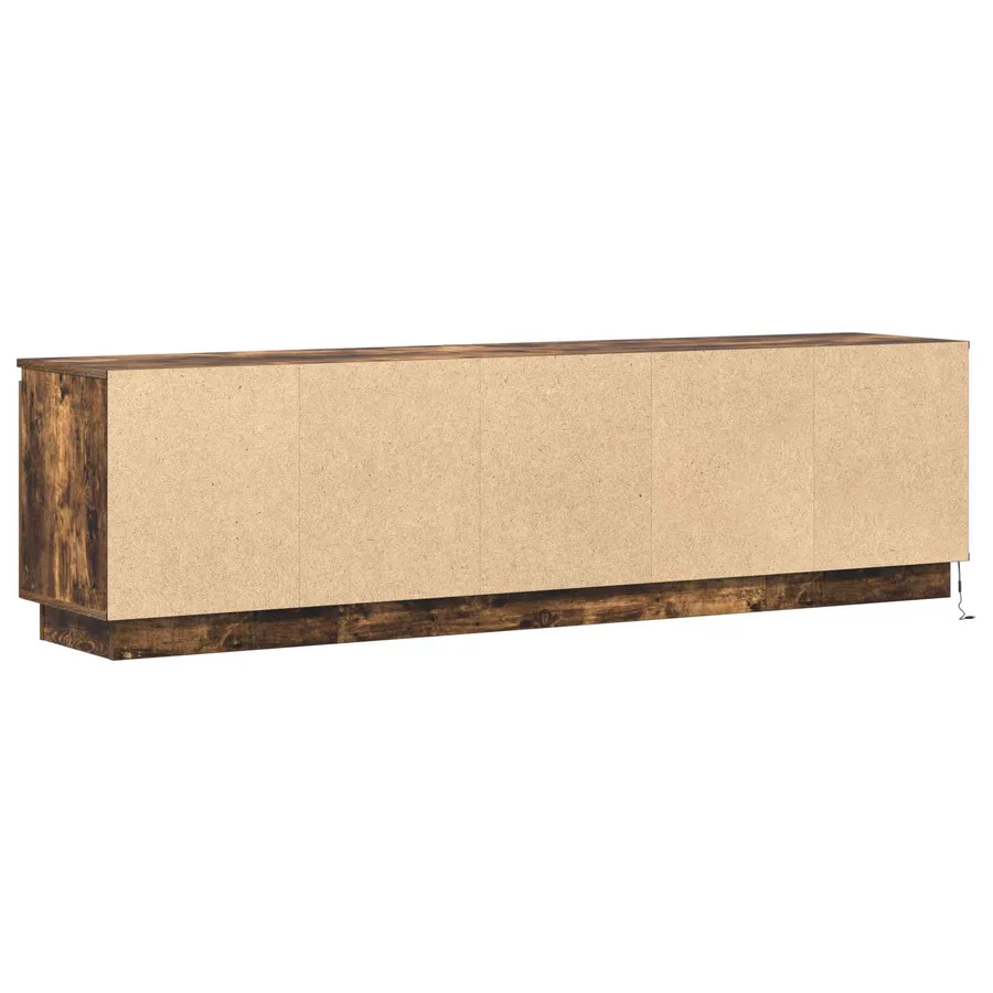 Meuble TV Chêne fumé 180 x 38 x 49 cm Bois d'ingénierie - 9