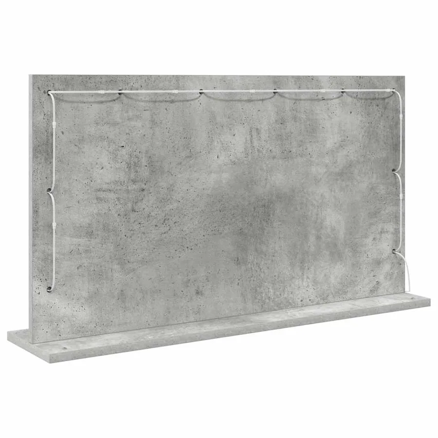 Miroir de vanité Rectangulaire Gris béton 80 x 45 x 18 cm - 6