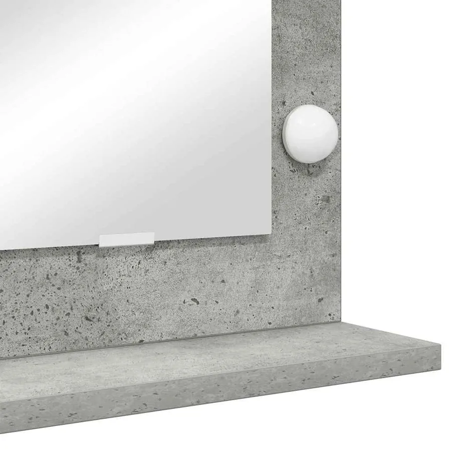 Miroir de vanité Rectangulaire Gris béton 80 x 45 x 18 cm - 7