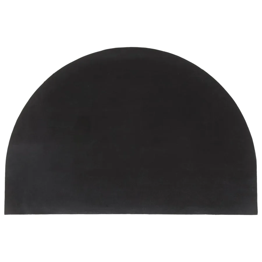 Tapis de porte naturel demi-rond 60x90cm fibre de coco touffeté - 2