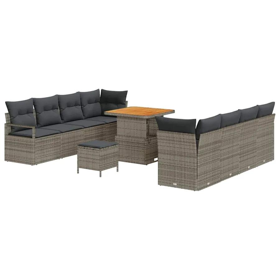 Ensemble de canapé de jardin avec coussin Gris 80 x 80 x 71 cm - 2