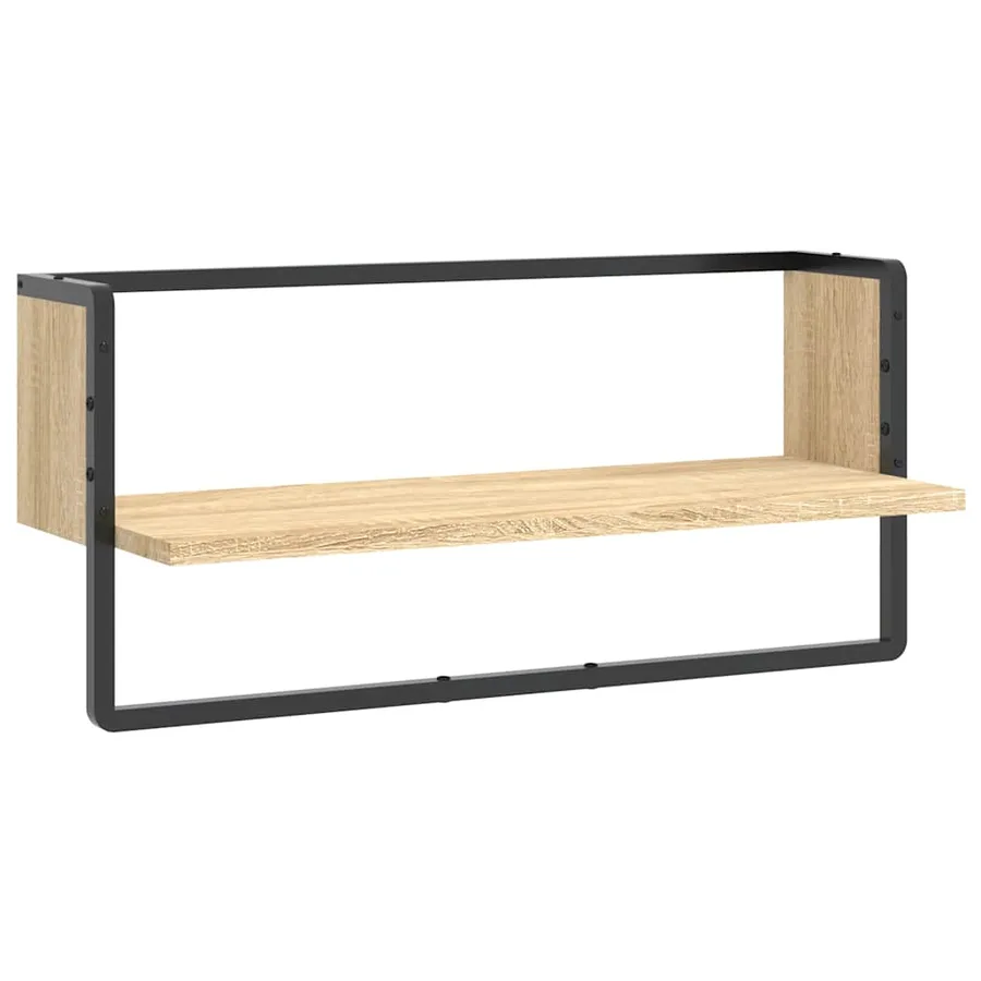 Étagère murale avec barre chêne sonoma 65x25x30 cm - 2