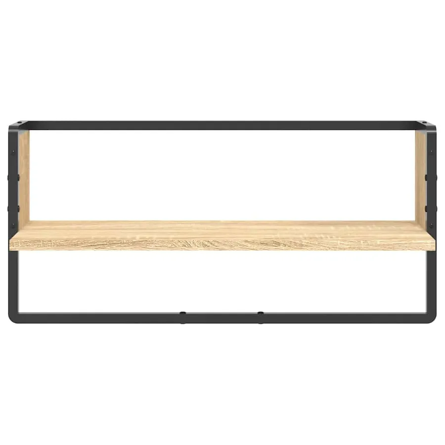 Étagère murale avec barre chêne sonoma 65x25x30 cm - 4