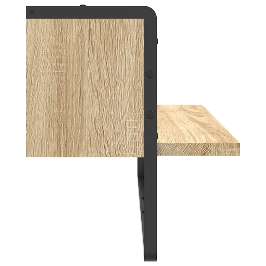 Étagère murale avec barre chêne sonoma 65x25x30 cm - 5