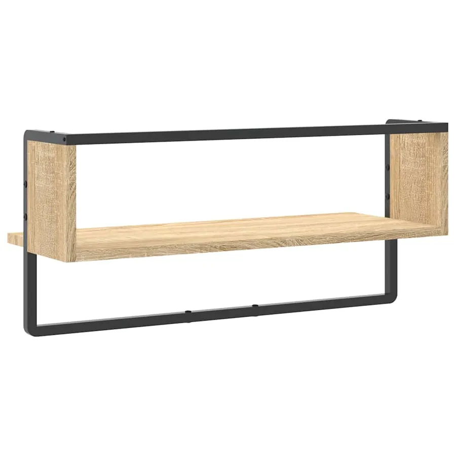 Étagère murale avec barre chêne sonoma 65x25x30 cm - 6