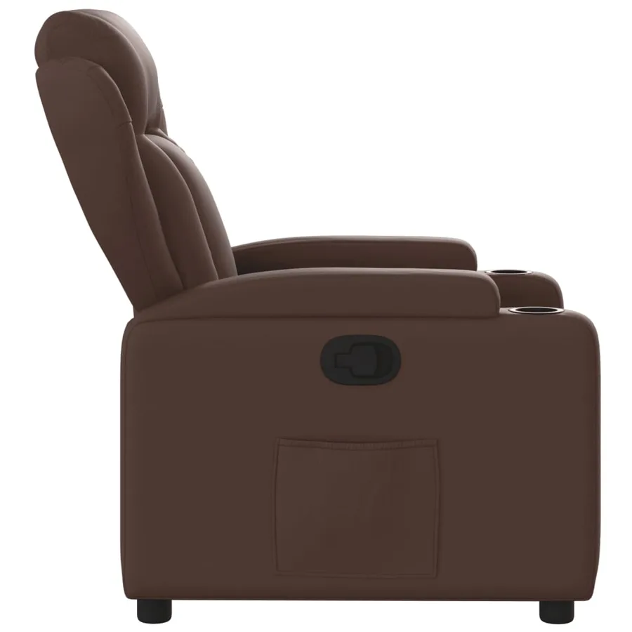 Fauteuil inclinable Marron Similicuir - 4