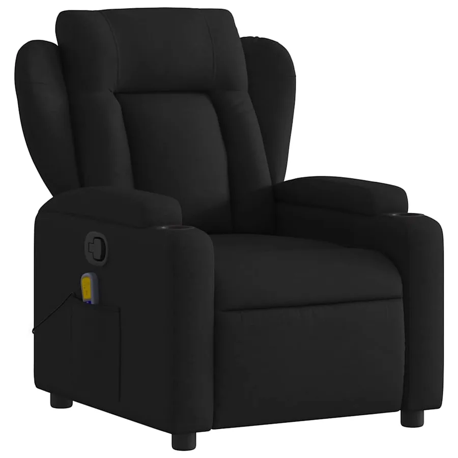 Fauteuil de massage inclinable noir tissu - 3