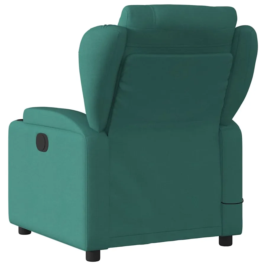 Fauteuil inclinable de massage vert foncé tissu - 4