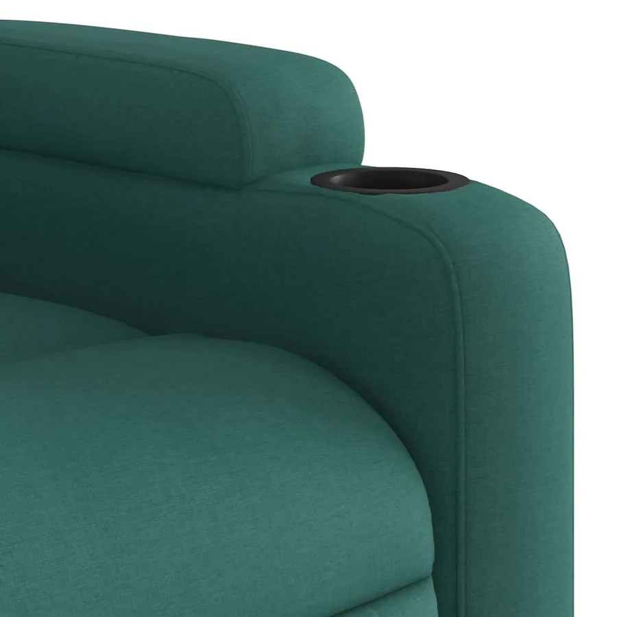 Fauteuil inclinable de massage vert foncé tissu - 9