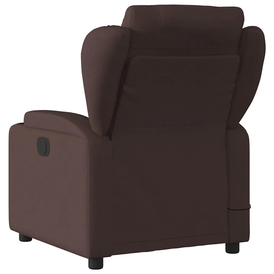 Fauteuil de massage inclinable Marron foncé Tissu - 4
