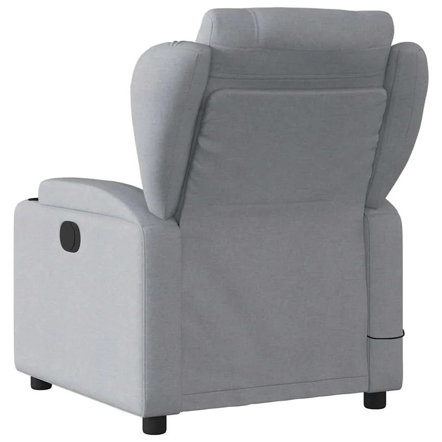 Fauteuil de massage inclinable Gris clair Tissu - 5